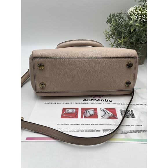 Michael Kors authenticated Edith Small Saffiano Leather Satchel Blush 30S2G7ESIL - Picture 7 of 12